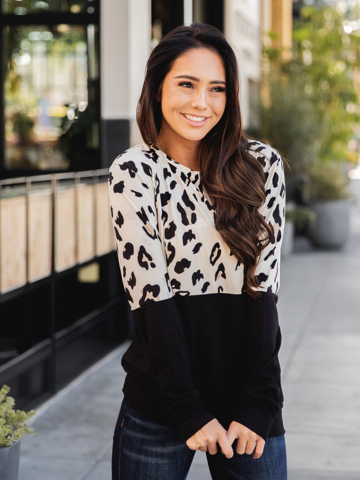 Animal Print Colorblock - Lex Top