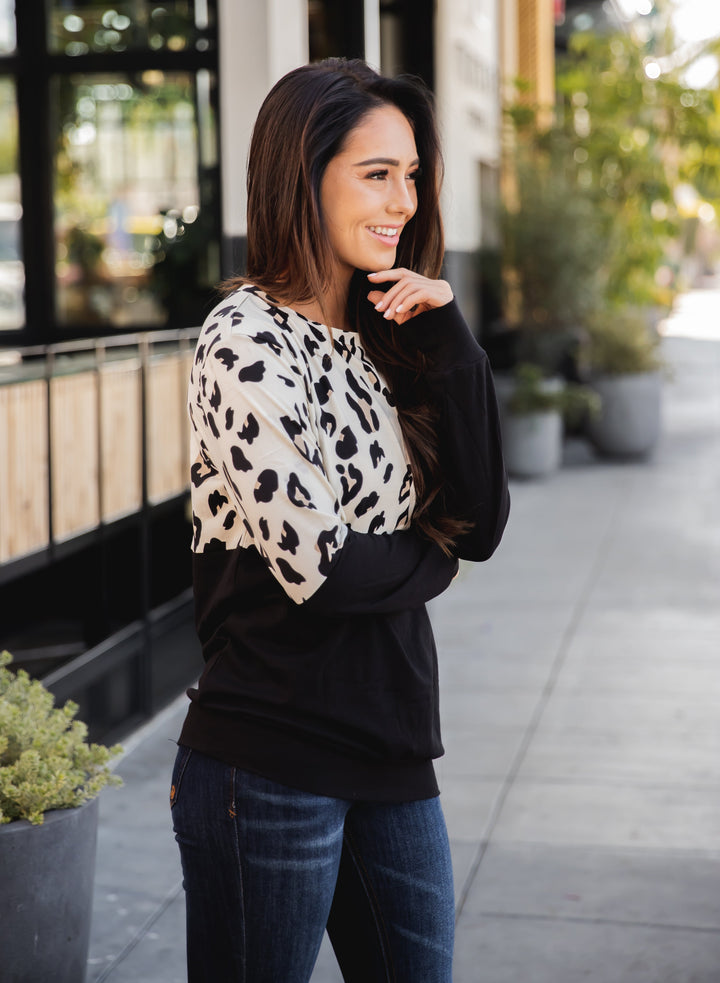 Animal Print Colorblock - Lex Top