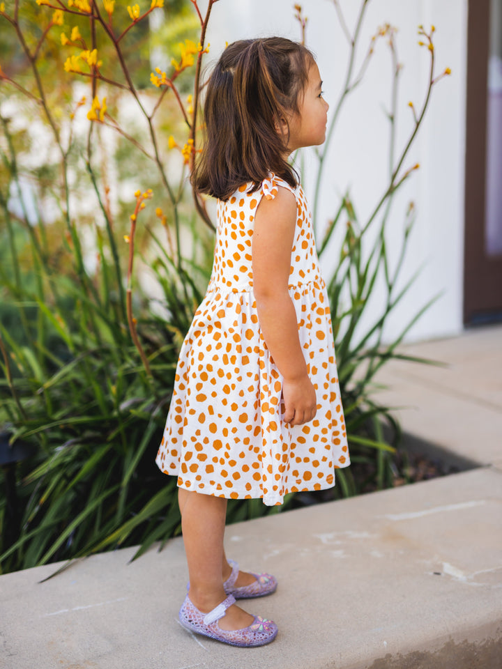 Knotted Shoulder Tank Little Girls Dress