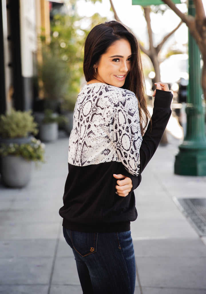 Animal Print Colorblock - Lex Top
