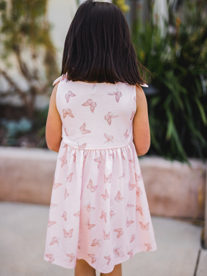 Knotted Shoulder Tank Little Girls Dress