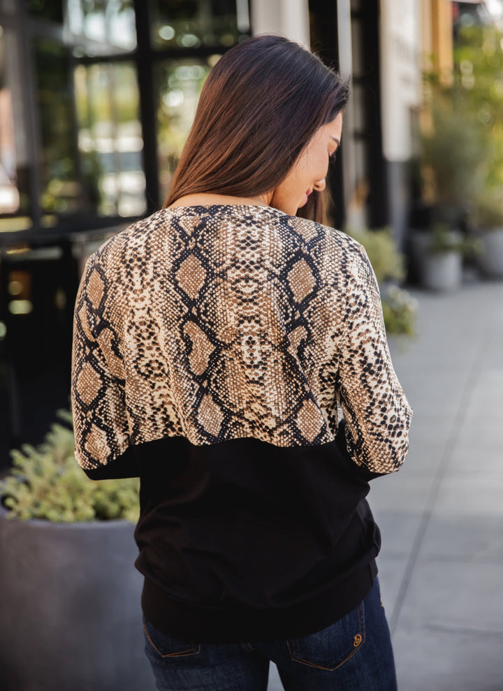 Animal Print Colorblock - Lex Top