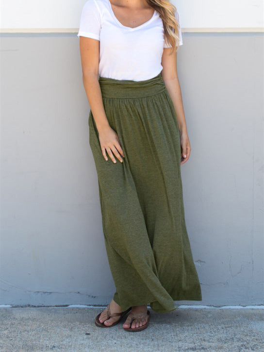 Pocket Maxi Skirt - Olive