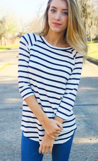Striped Tunic - Tickled Teal LLC