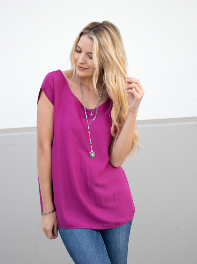 Everyday Top - Raspberry - Tickled Teal LLC