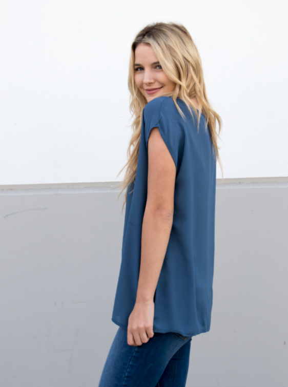 Everyday Top - Dusty Blue - Tickled Teal LLC