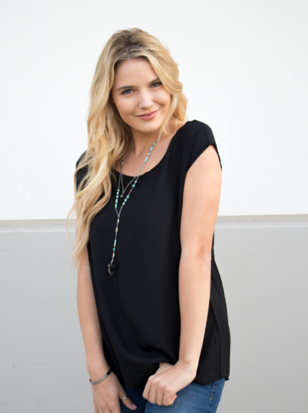 Everyday Top - Black - Tickled Teal LLC