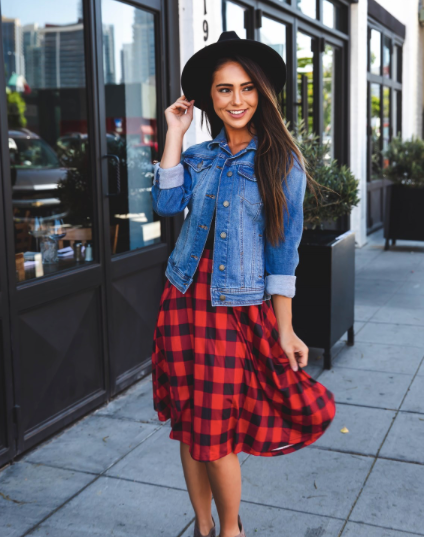 Plaid Print Laura Skirt