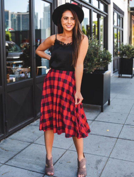 Long plaid skirt 2019 store