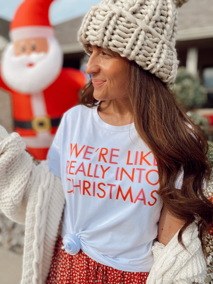 Really into Christmas Graphic Tee - @savvyskirtgirl