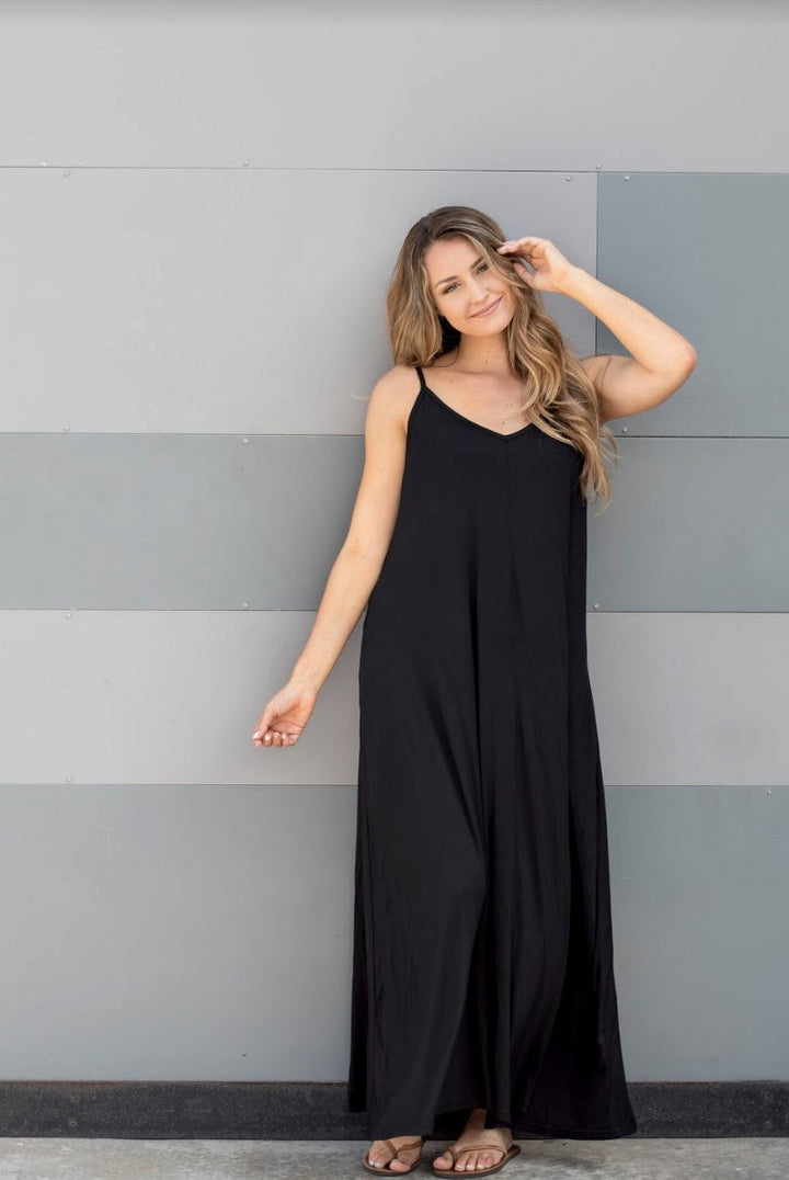 The Everyday Tank Dress - Black - Tickled Teal LLC
