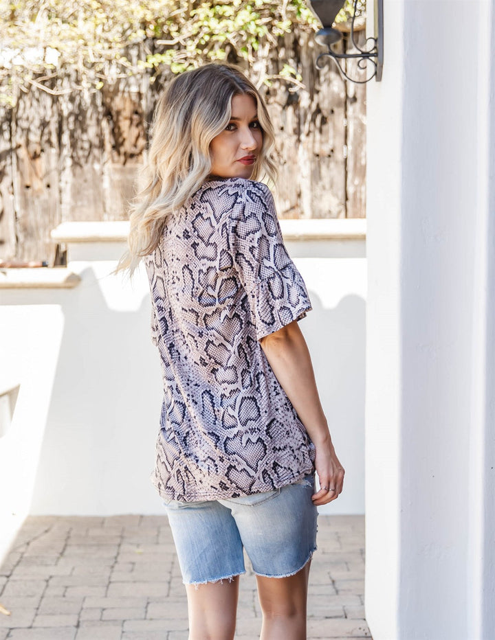Python Flare Sleeve Top