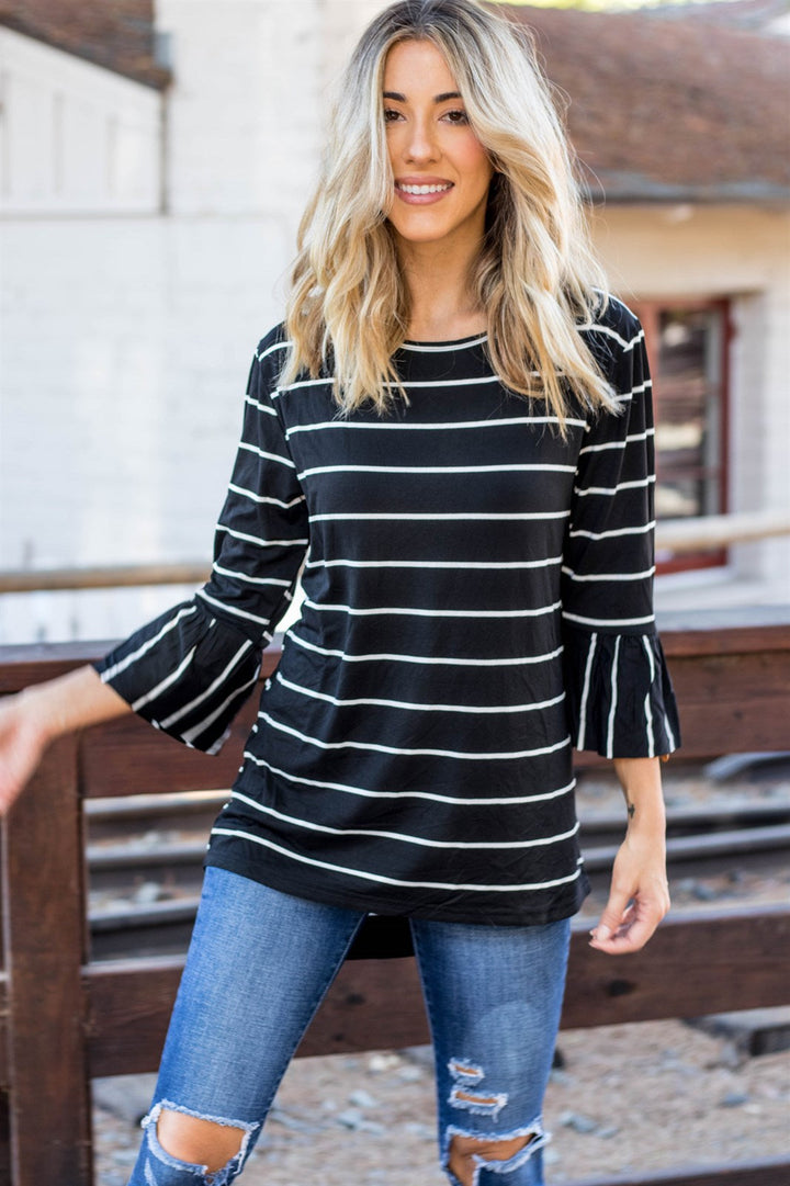 The Gracie Top - Black - Tickled Teal LLC