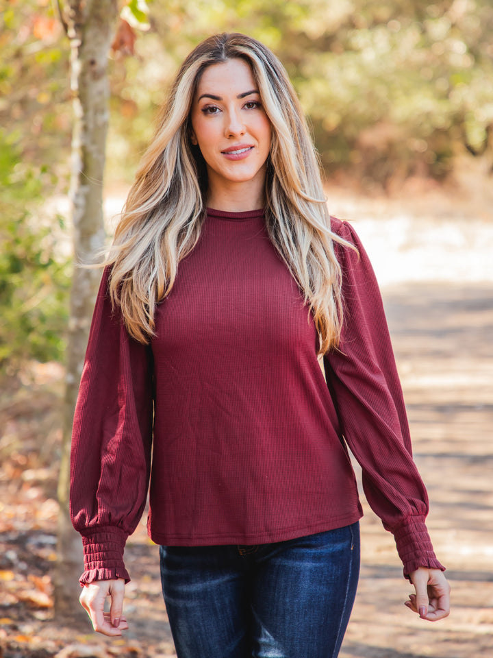 Gathered Sleeve Kayla Top
