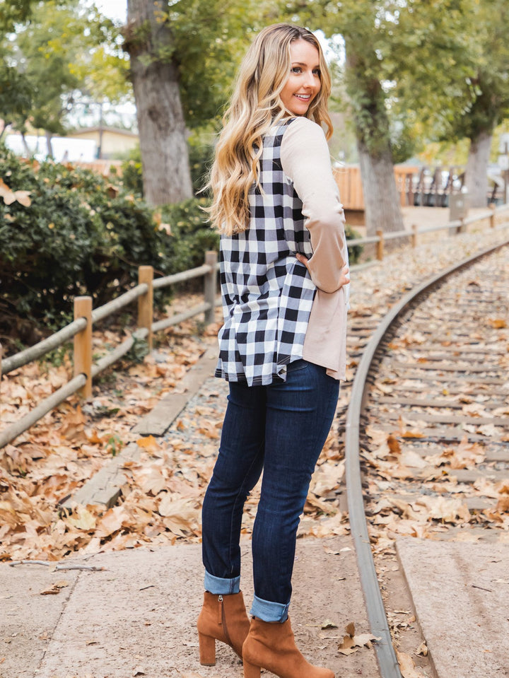 Plaid Back Dutch Cardigan