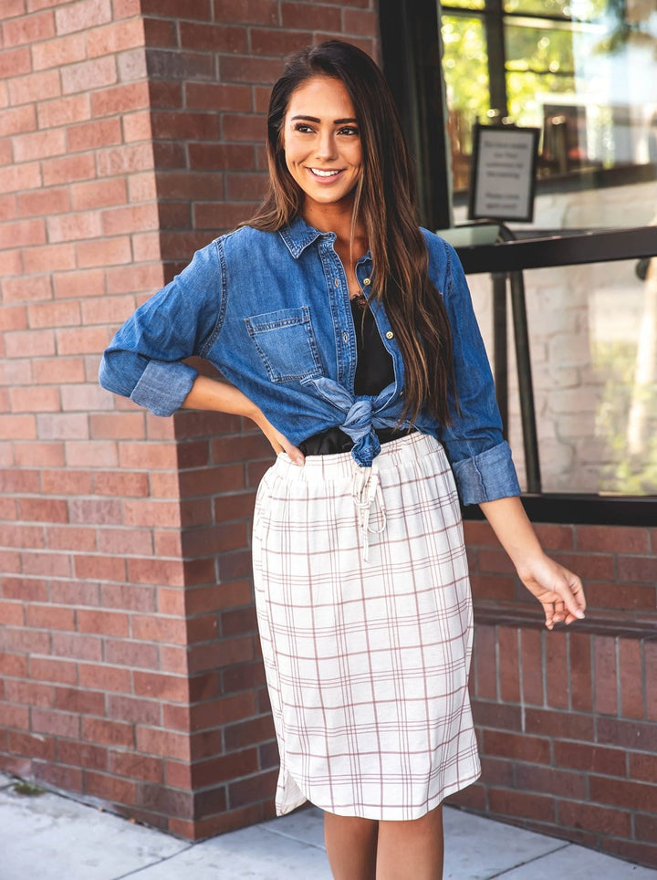 Pastel Plaid Elora Weekend Skirt