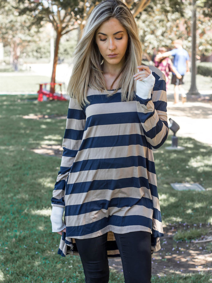 Thick Stripe Flowy Aspen Tunic