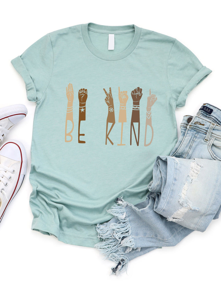 Be Kind Sign Language Graphic Tee