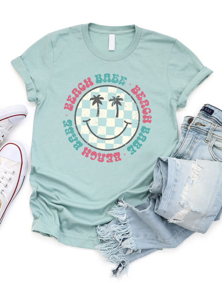 Beach Babe Smiley Face Graphic Tee