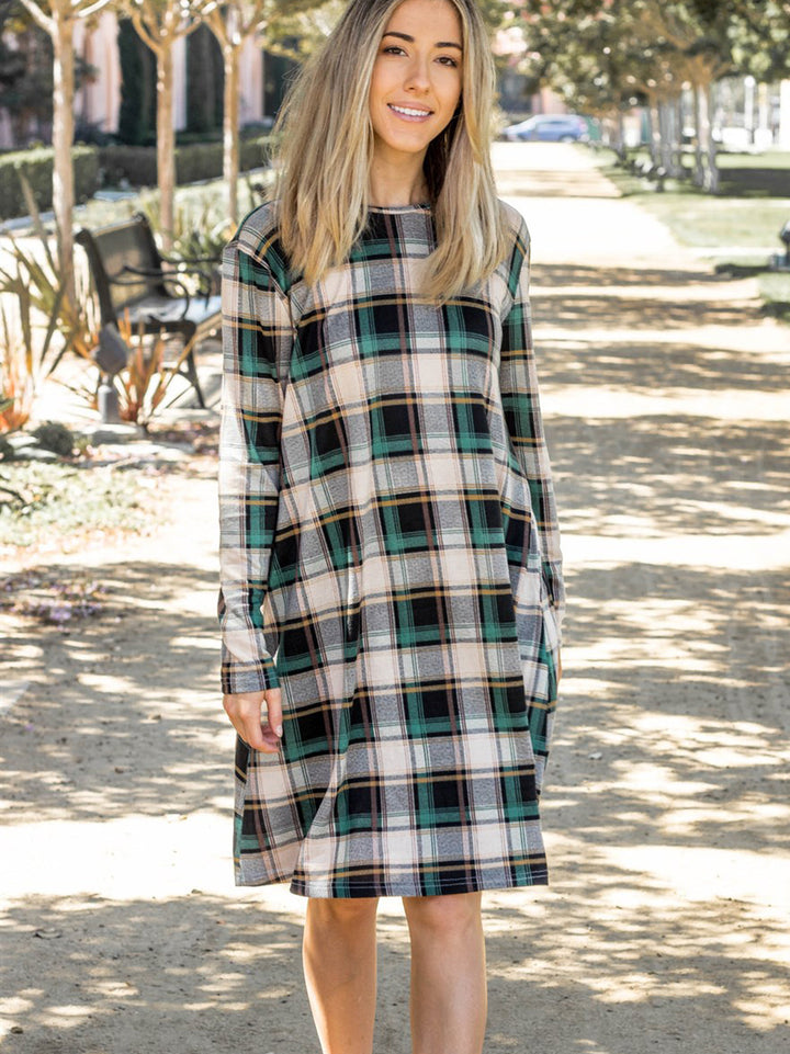 Long Sleeve Plaid Ryan Dress