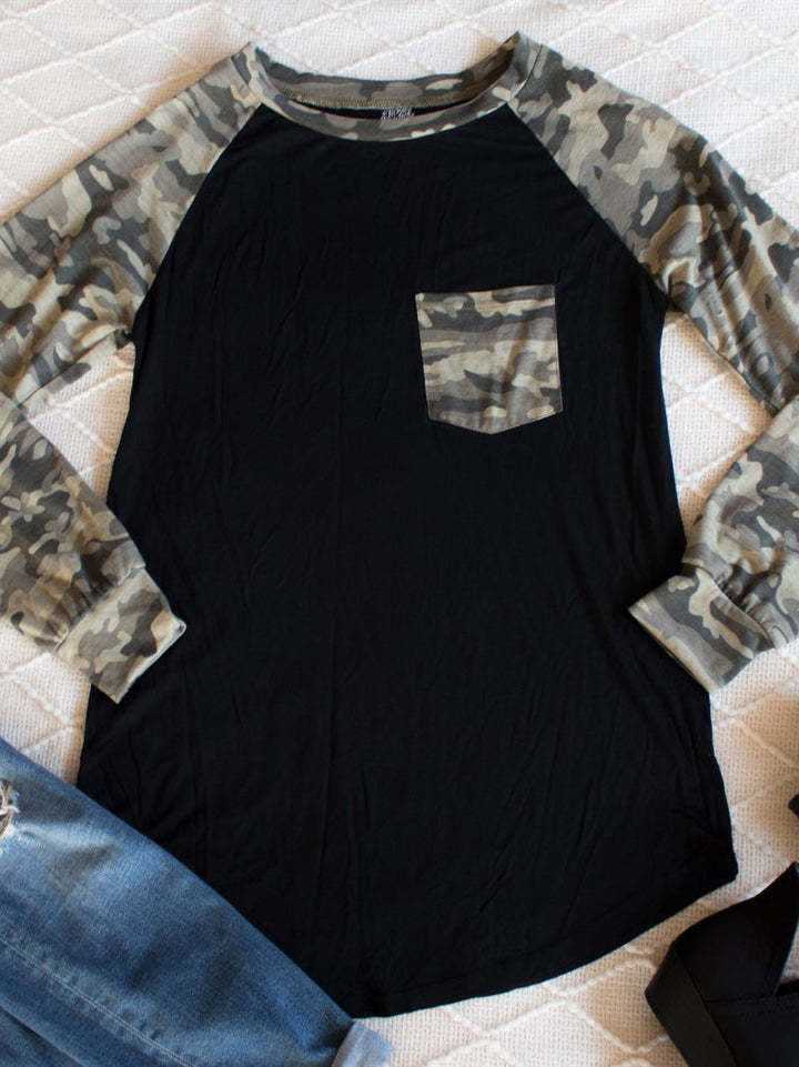 Pocket Camo Raglan