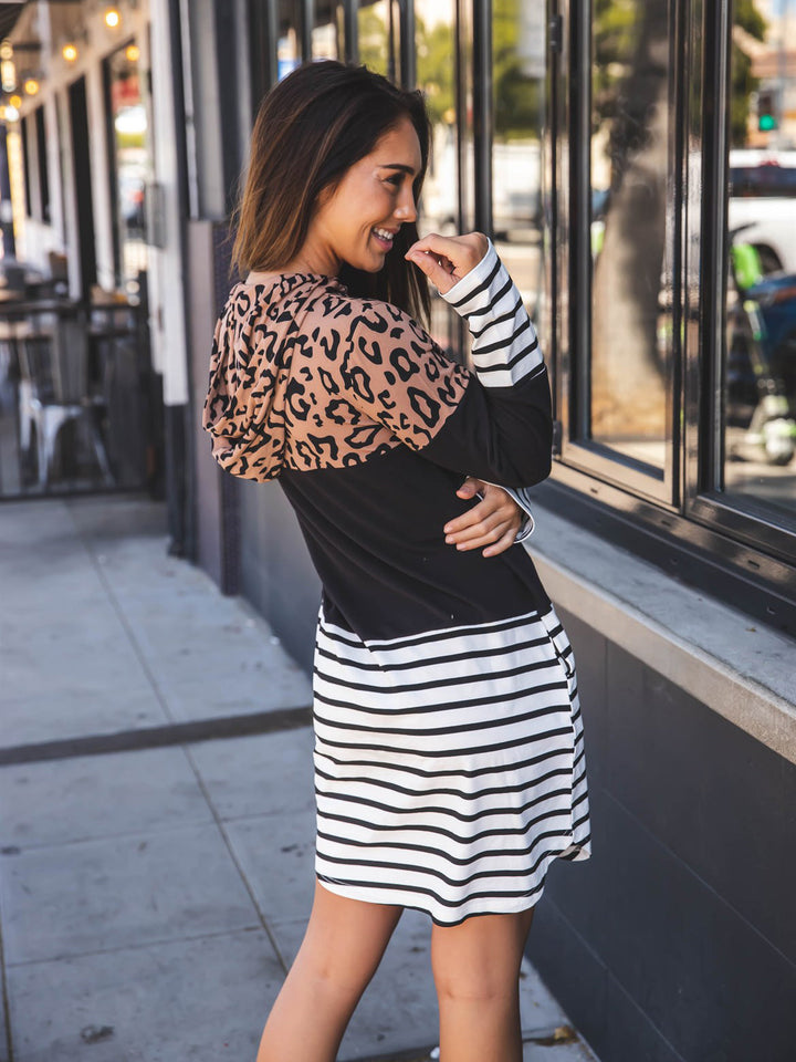 Hooded Long Sleeve Evalee Dress