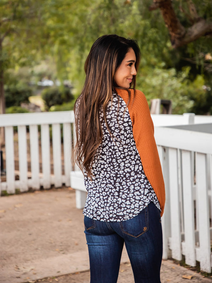 Contrast Sleeve Monica Top