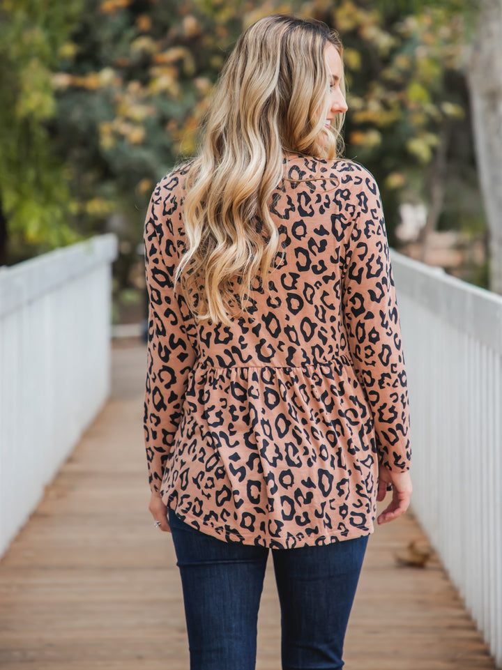 Animal Print Peplum Evelyn Top