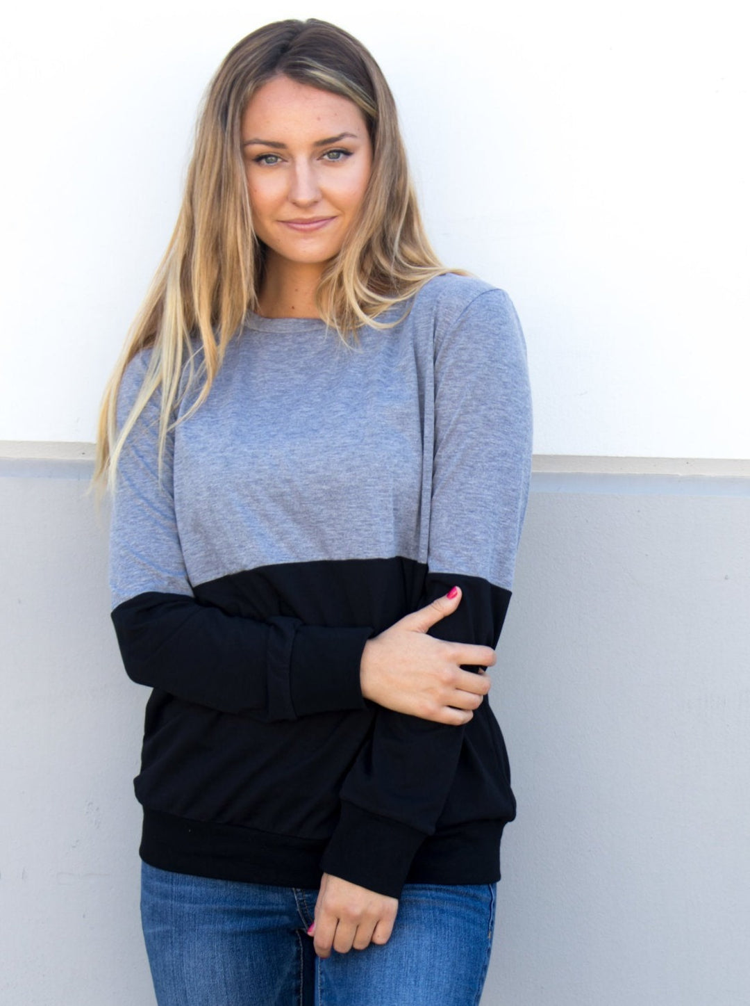 Colorblock Pullover - Tickled Teal LLC
