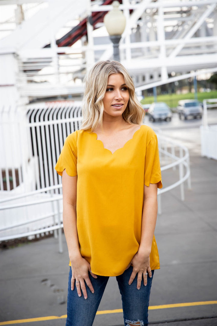 The Scalloped Brea Top