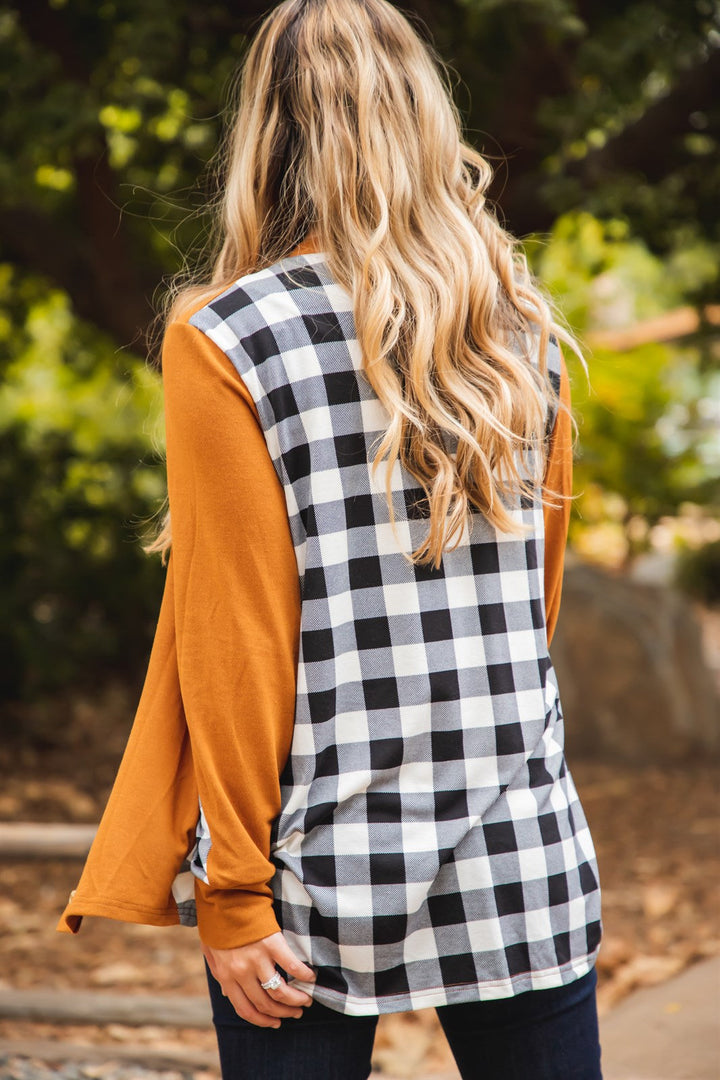 Plaid Back Dutch Cardigan