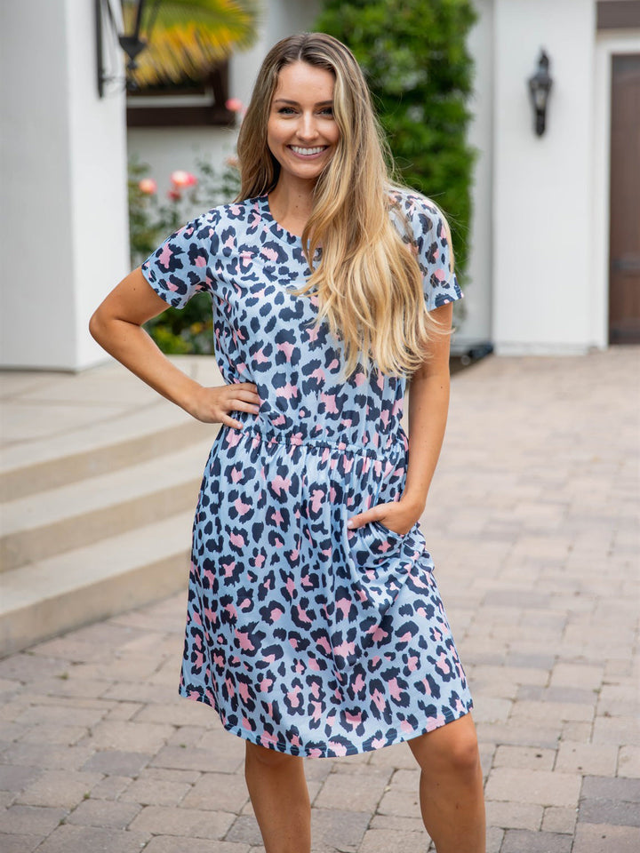 Cheetah Cinched Waist Kolbie Dress