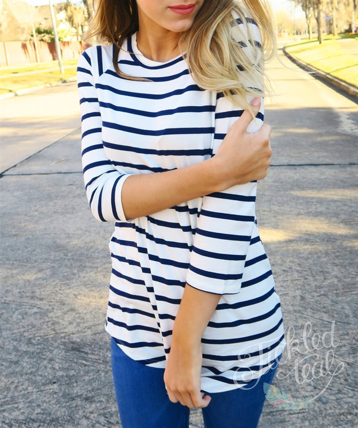 Striped Tunic - Tickled Teal LLC