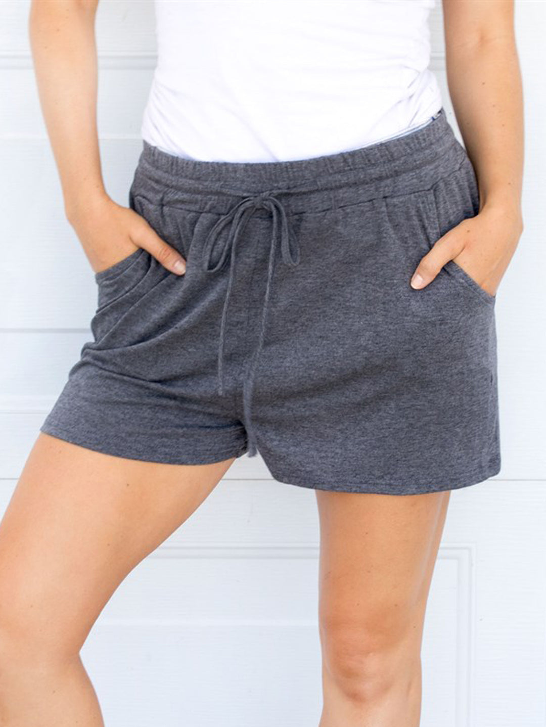 Solid Lounge Shorts - Charcoal