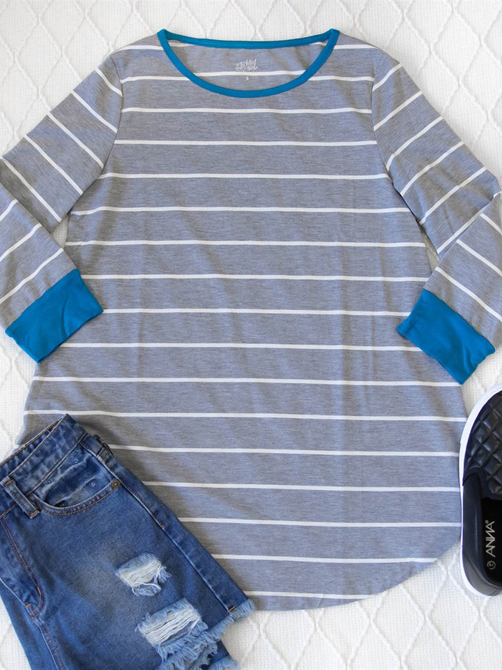 3/4 Sleeve Stripe Stella Top