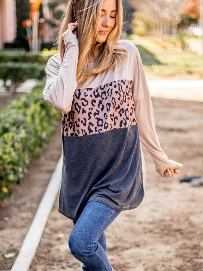 Animal Print Colorblock Phoebe Top