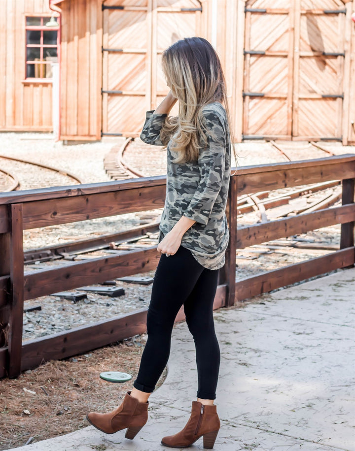 The Morgan Camo Tunic | S-3X - Tickled Teal LLC