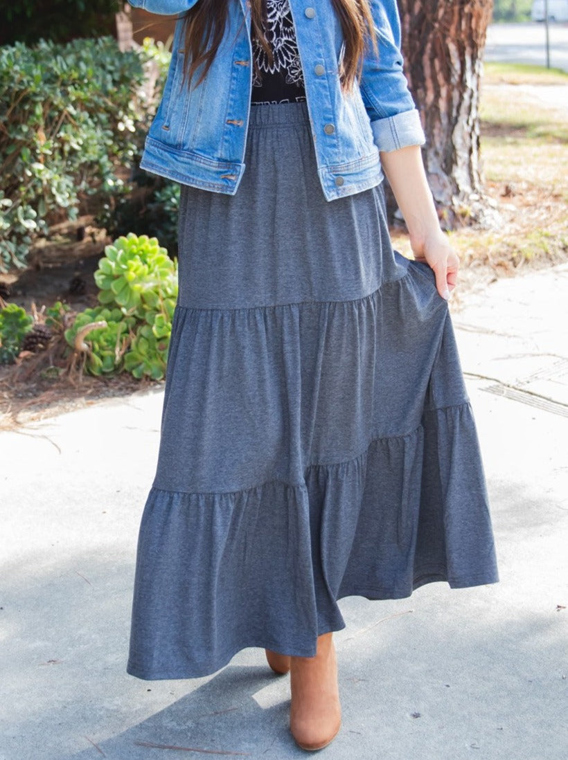 The Celeste Skirt - Charcoal