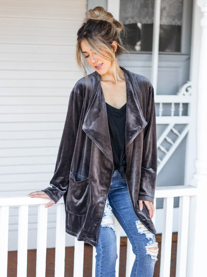 Poppy Velvet Cardigan