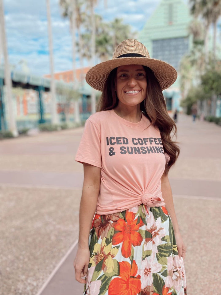Iced Coffee & Sunshine Graphic Tee - @savvyskirtgirl