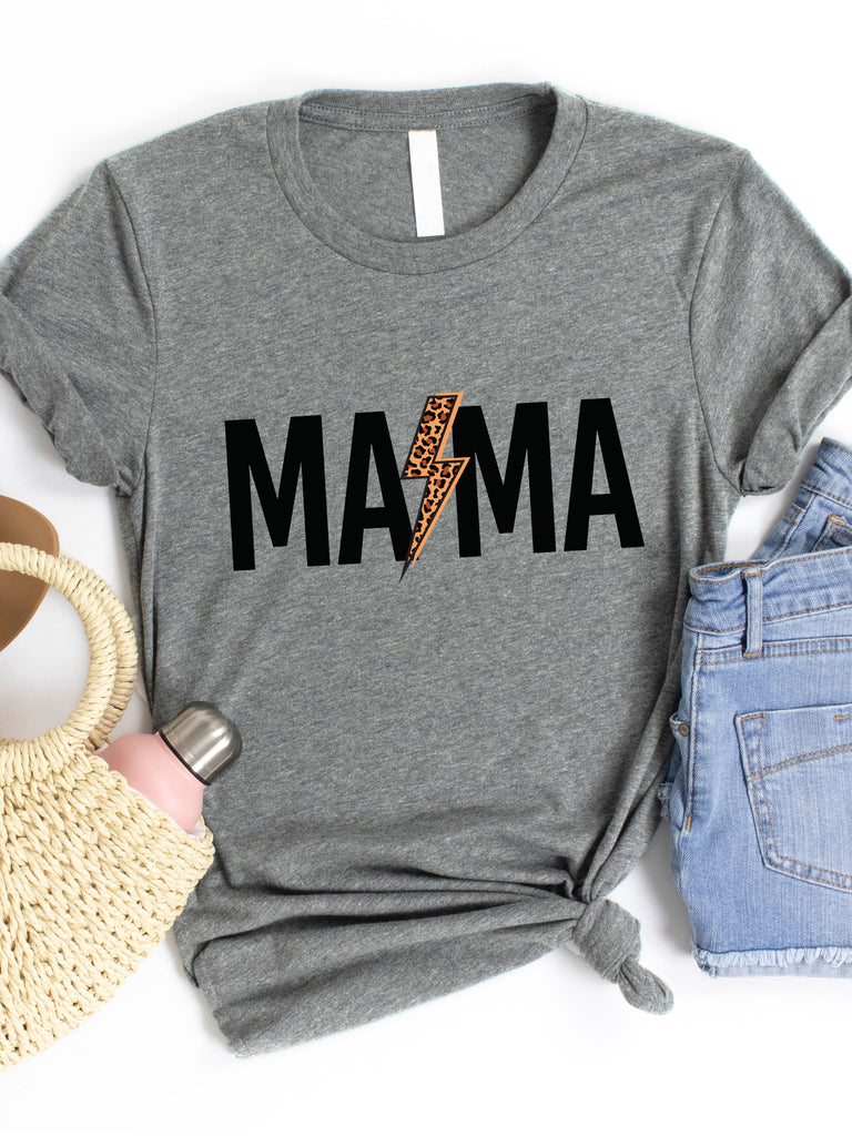 Lightning Bolt Leopard CHEER Grey Tees – Rustic Way Boutique