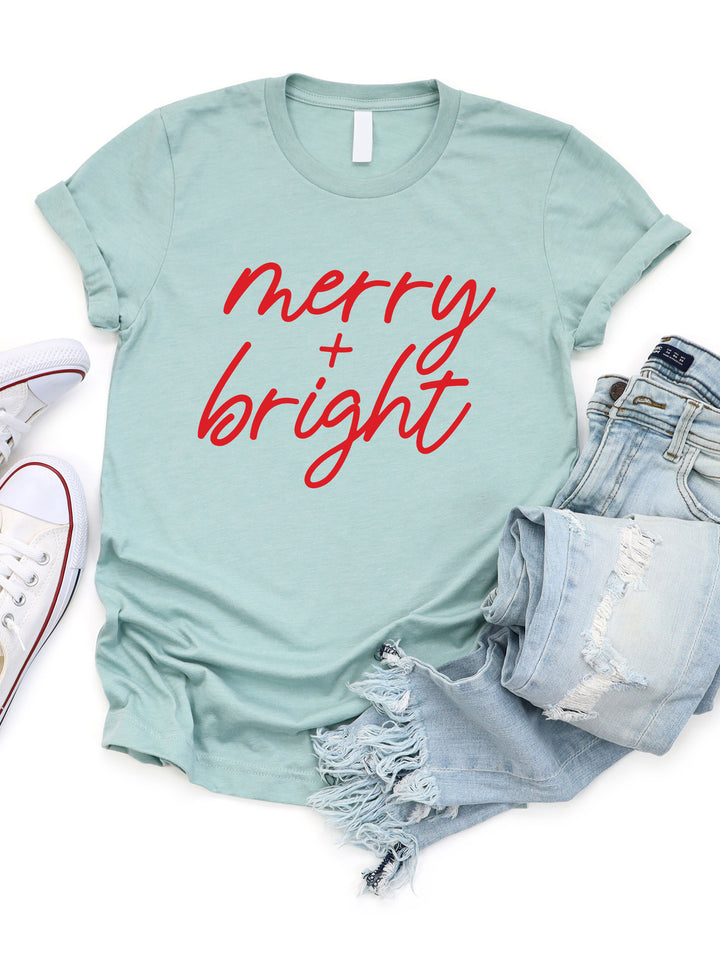 Merry + Bright Graphic Tee - @savvyskirtgirl