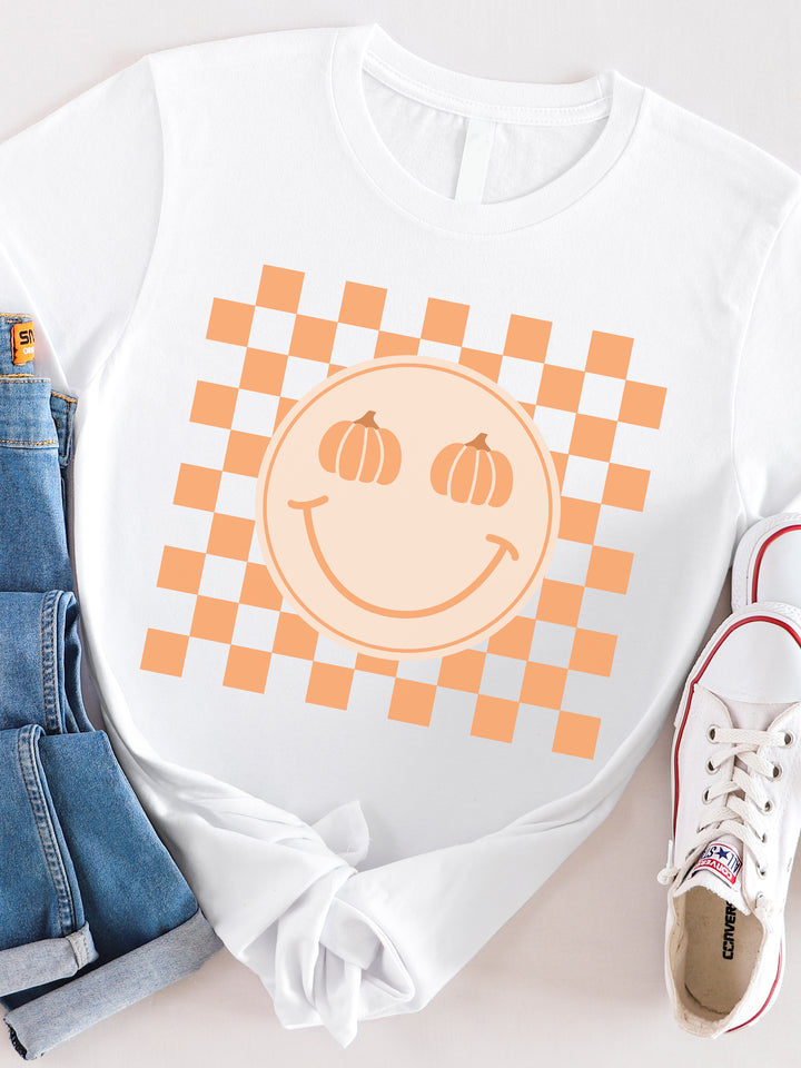 Pumpkin Smiley Face Graphic Tee