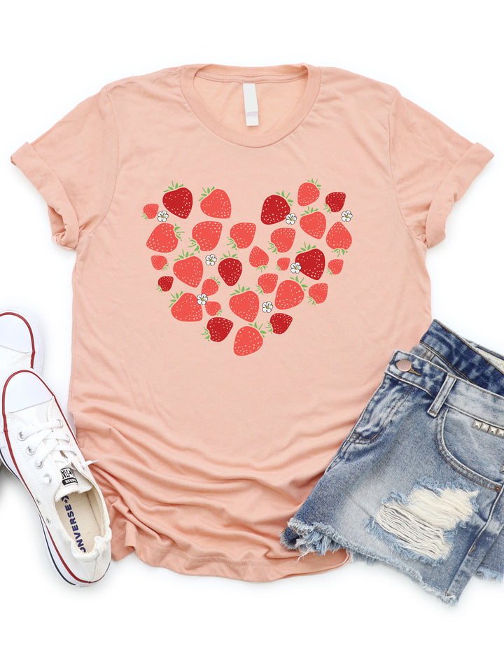 Strawberry Heart Graphic Tee