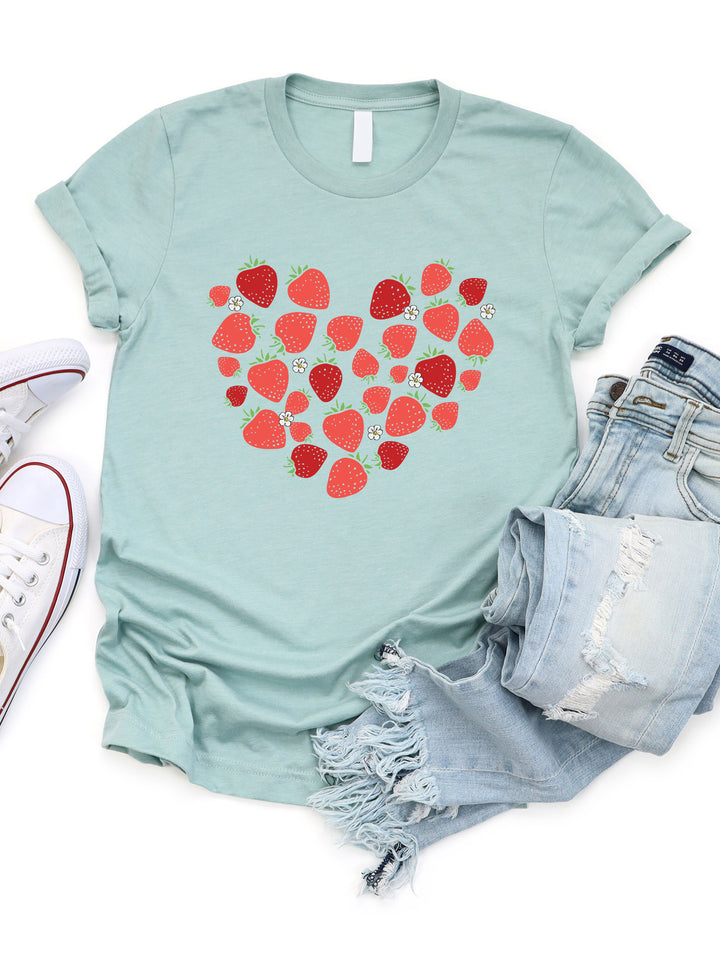 Strawberry Heart Graphic Tee