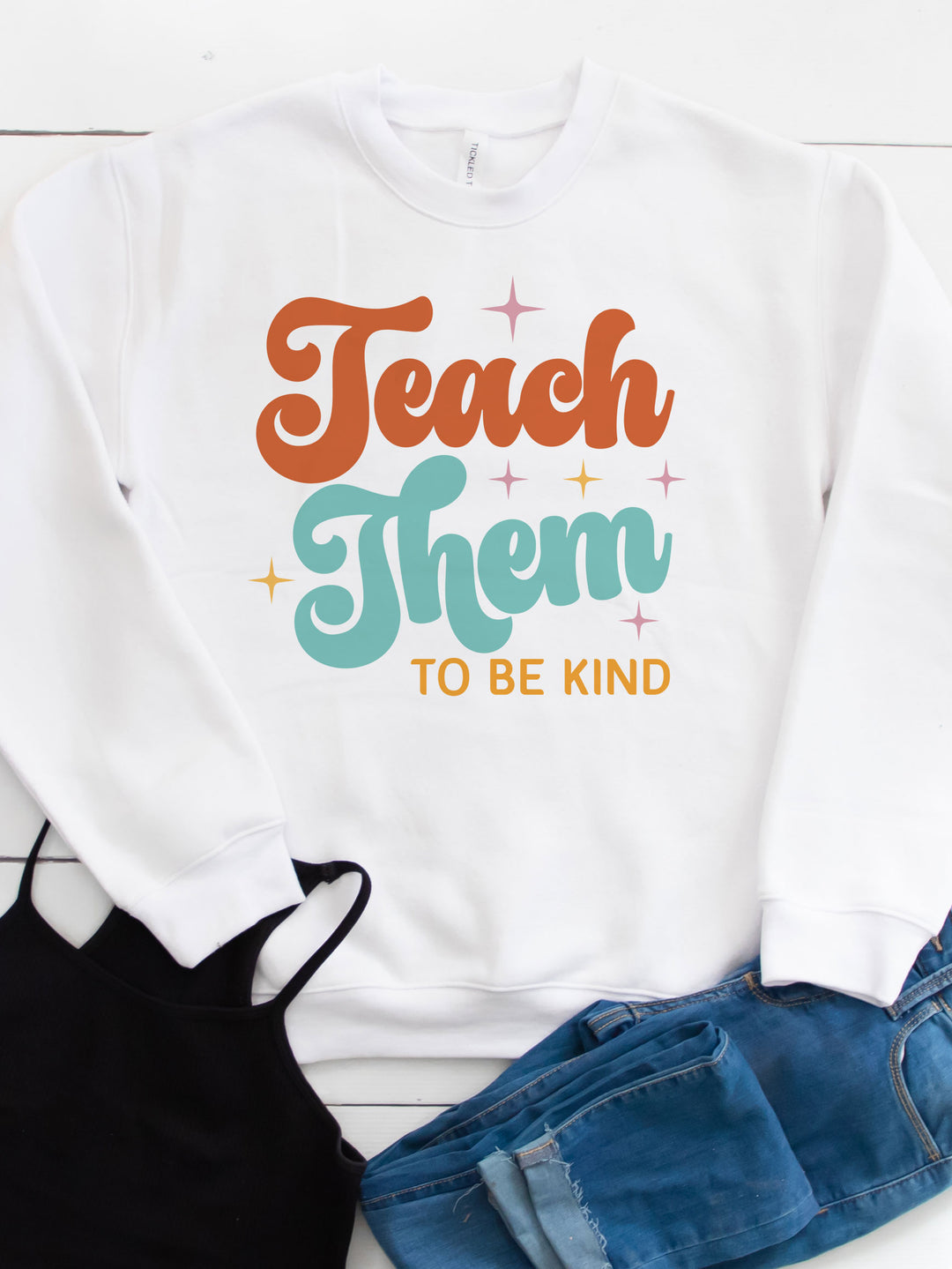 Teach Them to be Kind Graphic Sweatshirt