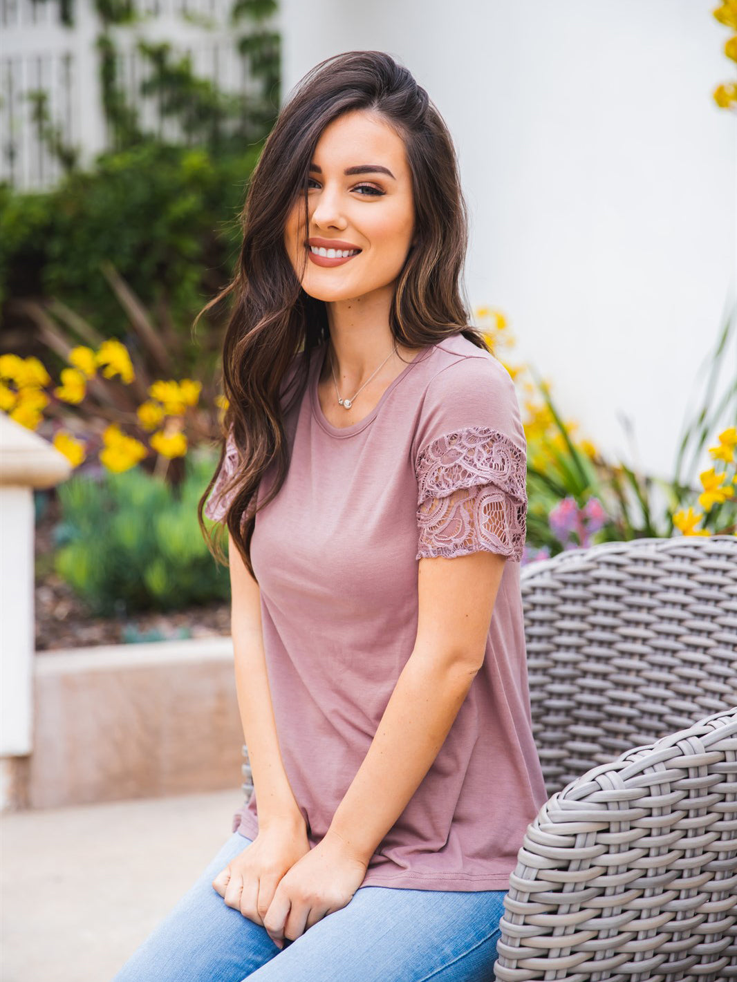 Ali Lace Sleeve Top