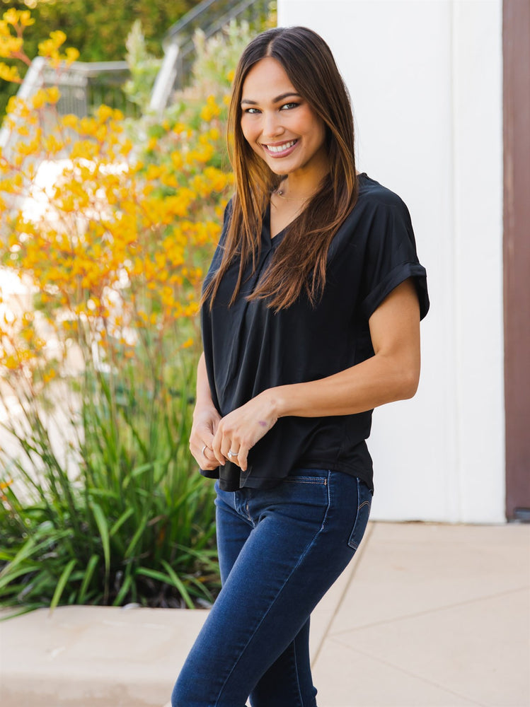 Solid Lisa Blouse - Black