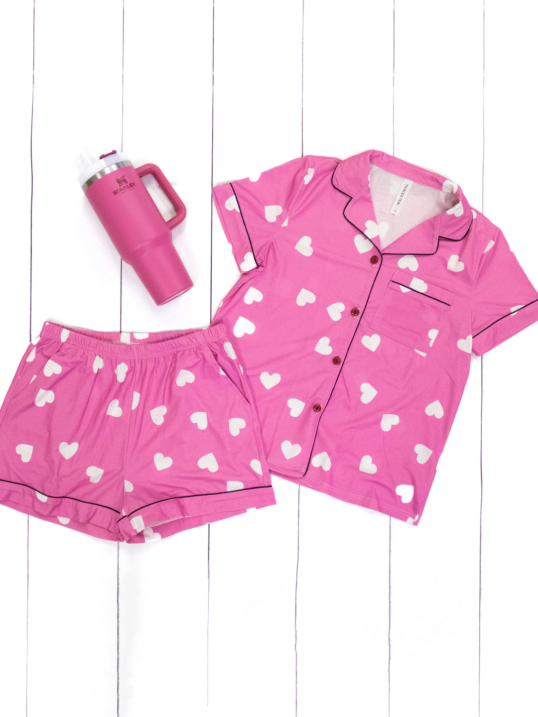 Pattern Bow Heart Pajamas