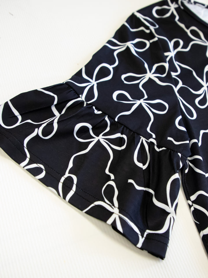 Coquette Bows Flare Sleeve Top